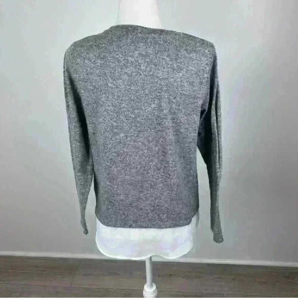 Hannah Grey Crewneck Pullover Sweater Size M - Picture 4 of 10